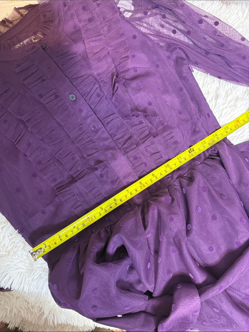Boden Tulle Ruffle Maxi Dress Viola Purple - Picture 7 of 10